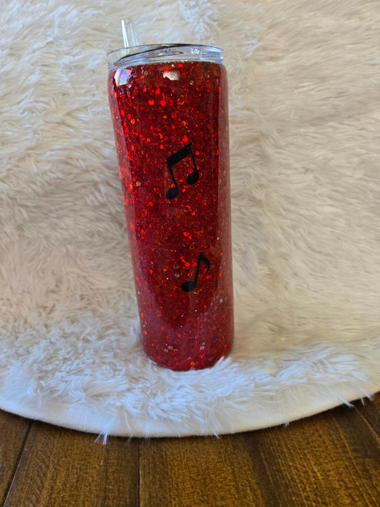 20 oz Red Music Tumbler