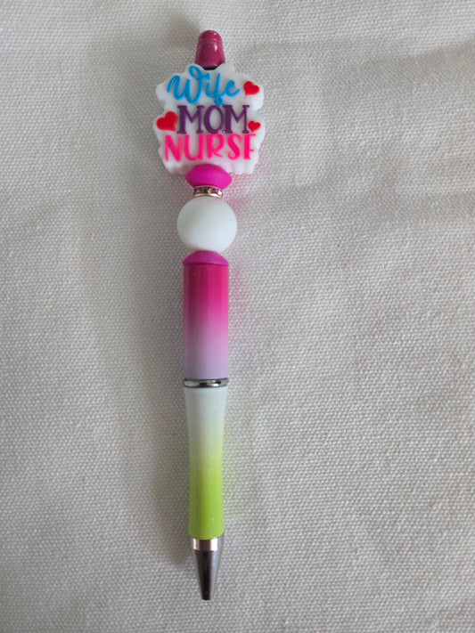 Wife Mom Nurse Pen