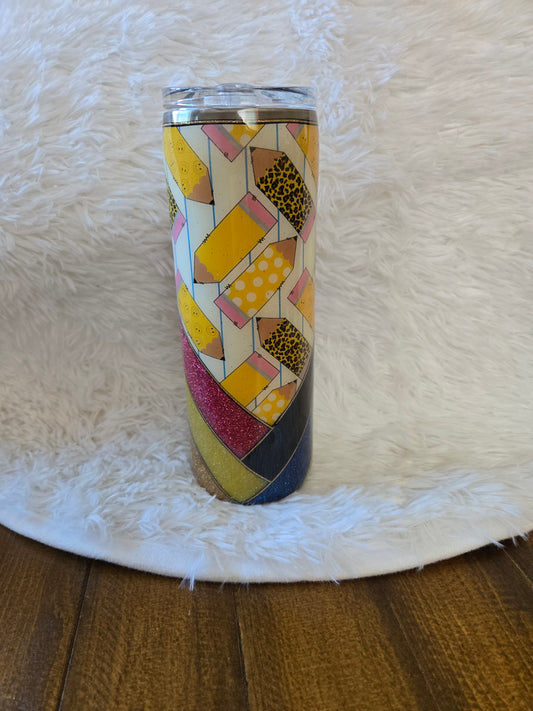 20 oz School Pencil Tumbler